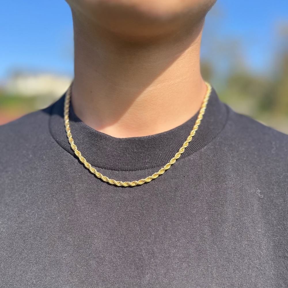 18k Gold Plated rope necklace